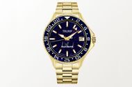 The Boss Blue appears to be in dark blue and gold. (Image via gettrumpwatches)